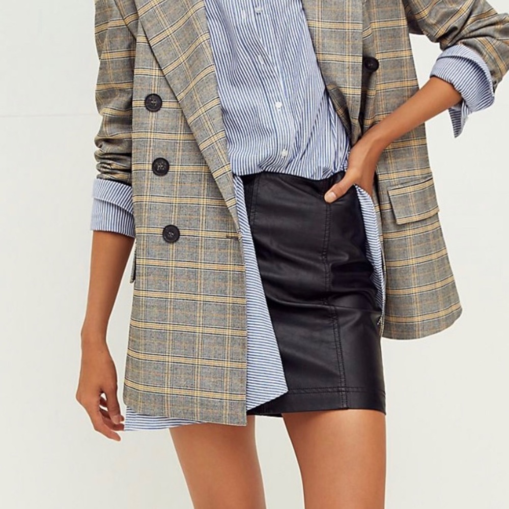 Free People Modern femme vegan leather mini skirt